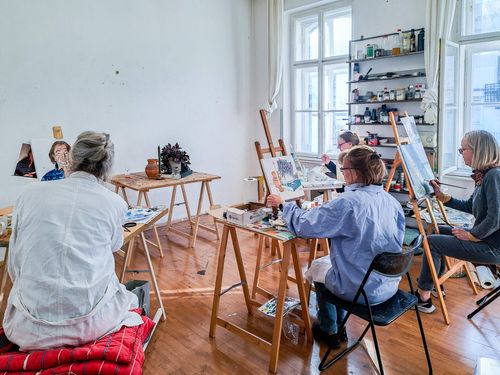 Purple pigment swatch