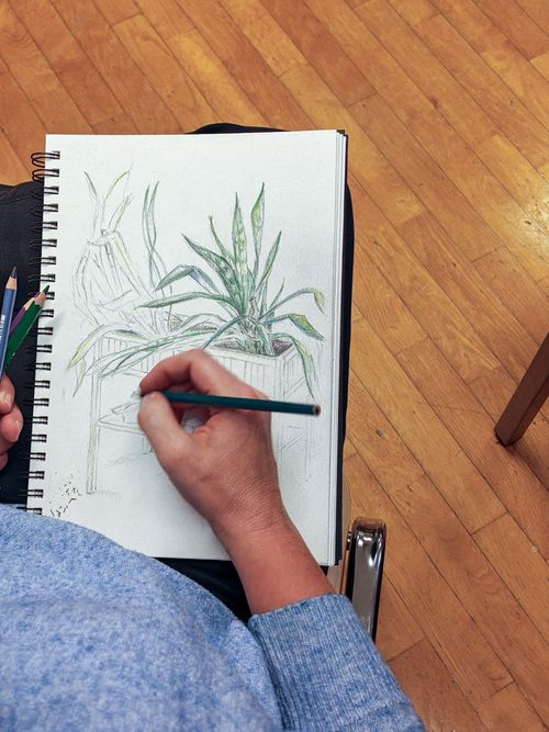 One-on-one mentoring session at the studio